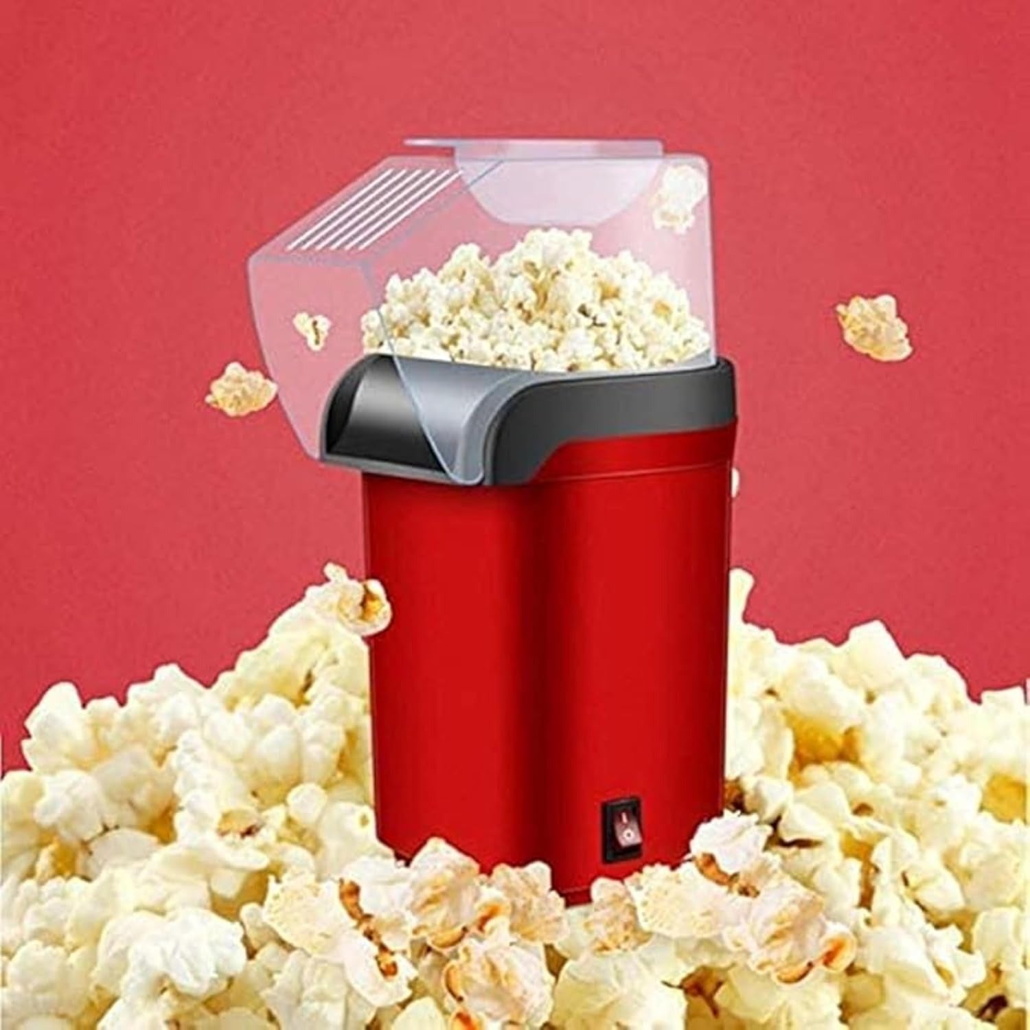 Mini Home Popcorn Maker with Measuring Cup and Removable Lid